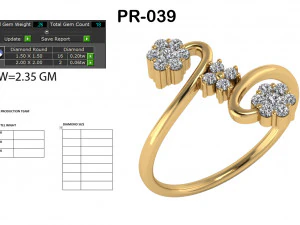diamond ring for ladies 3D Print Model
