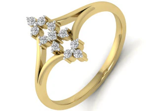 여성용 다이아몬드 반지 3D 프린트 모델