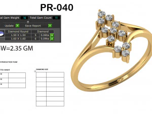 diamond ring for ladies 3D Print Model