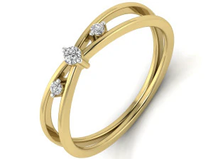 bayanlar i&ccedil;in pırlanta y&uuml;z&uuml;k 3D Baskı Modeli