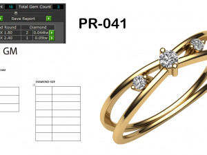 diamond ring for ladies Modello di stampa 3D
