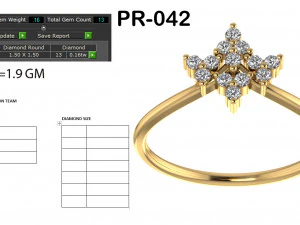 diamond ring for ladies 3D Print Model