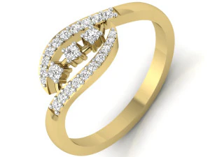 bayanlar i&ccedil;in pırlanta y&uuml;z&uuml;k 3D Baskı Modeli