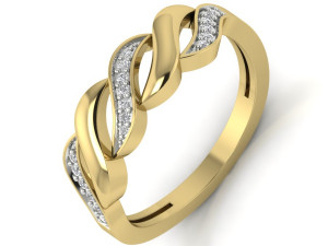 diamond ring for ladies Modelo de Impressão 3D