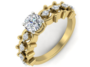 diamond ring for ladies Modèles 3D en vedette