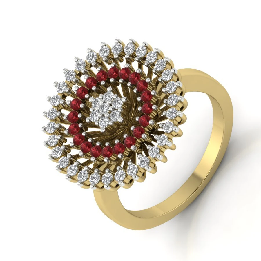 diamond ring for ladies 3D Print Model .c4d .max .obj .3ds .fbx .stl .blend 