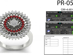 diamond ring for ladies 3D Print Model