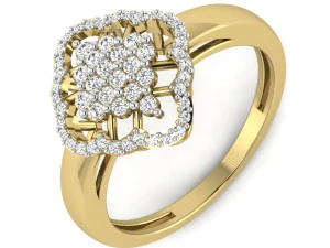 レディース用ダイヤモンドリング 3Dプリントモデル