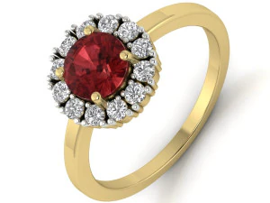 bayanlar i&ccedil;in pırlanta y&uuml;z&uuml;k 3D Baskı Modeli