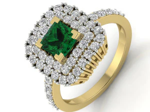 diamanten ring voor dames 3D printmodel