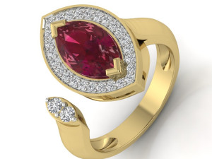 diamond ring for ladies Modèles 3D en vedette