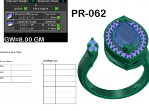diamond ring for ladies 3D Print Model