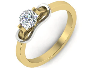 女士钻戒 3D 打印模型