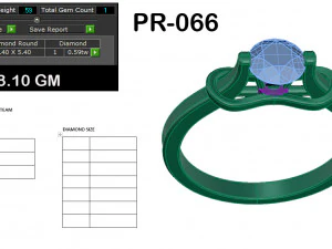 diamond ring for ladies 3D Print Model