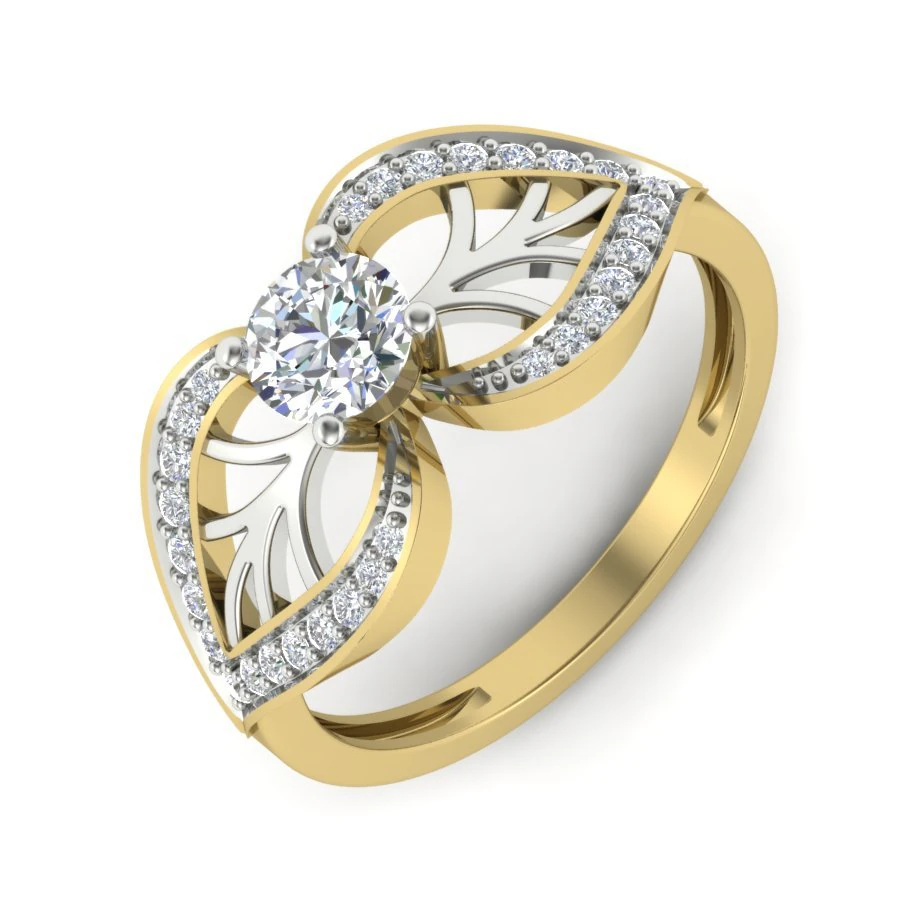 diamond ring for ladies 3D Print Model .c4d .max .obj .3ds .fbx .stl .blend 