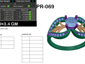 diamond ring for ladies 3D Print Model