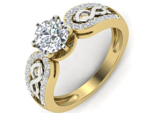 diamond ring for ladies Modèles 3D en vedette