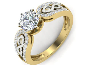 bayanlar i&ccedil;in pırlanta y&uuml;z&uuml;k 3D Baskı Modeli