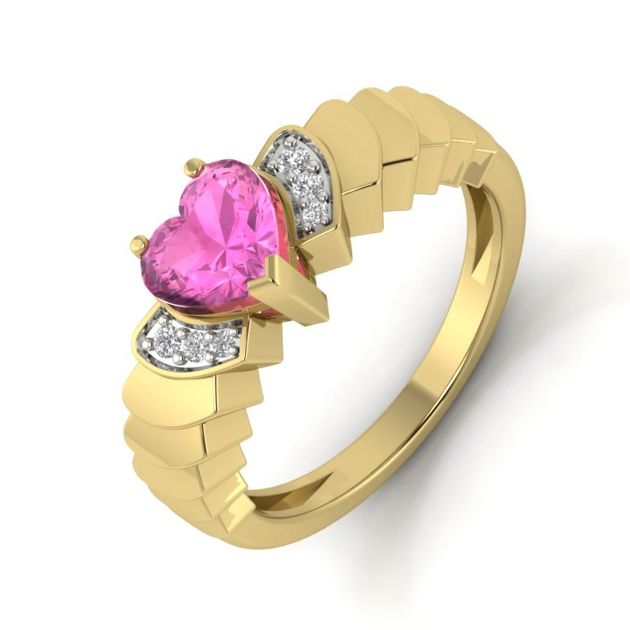 diamond ring for ladies 3D Print Model .c4d .max .obj .3ds .fbx .stl .blend 