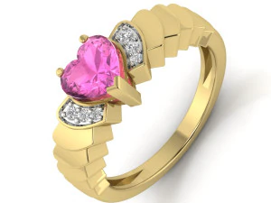 bayanlar i&ccedil;in pırlanta y&uuml;z&uuml;k 3D Baskı Modeli