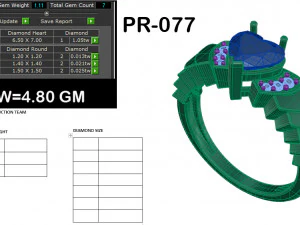 diamond ring for ladies 3D Print Model
