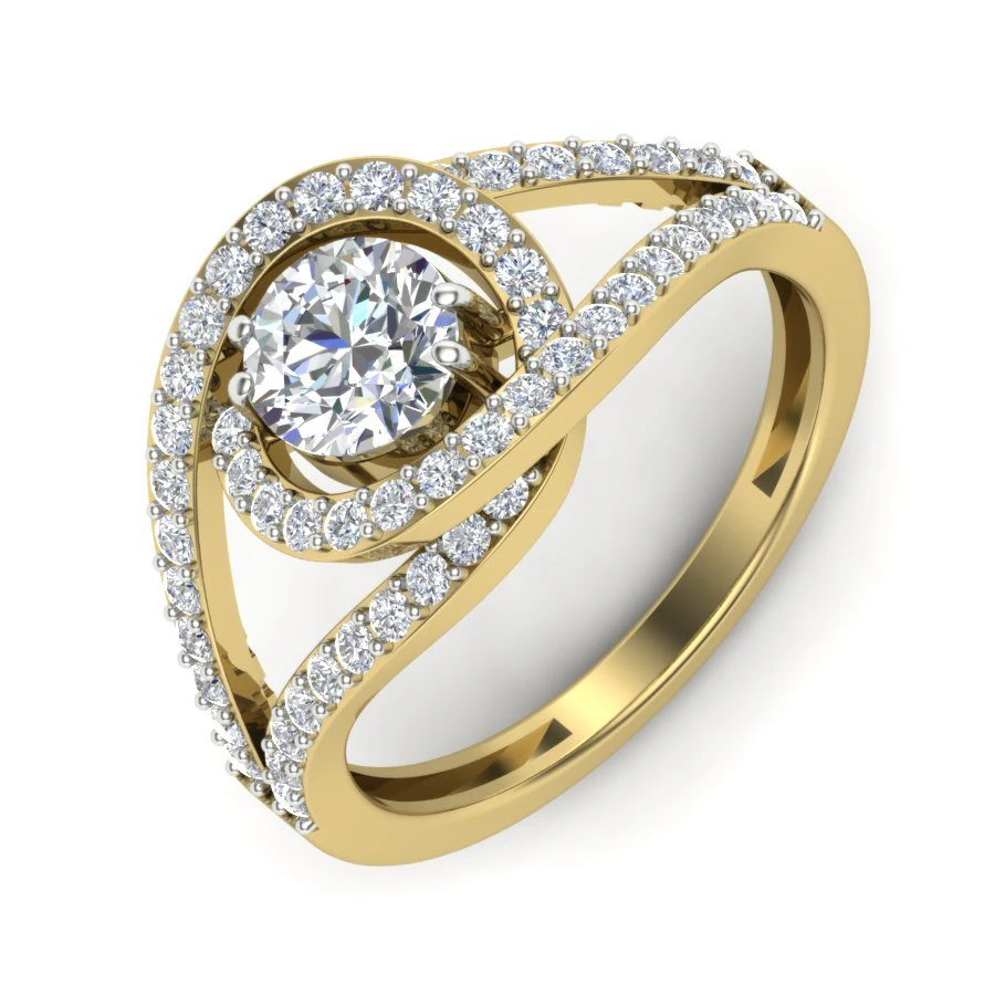 diamond ring for ladies 3D Print Model .c4d .max .obj .3ds .fbx .stl .blend