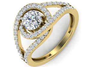 diamond ring for ladies 3D Baskı Modeli
