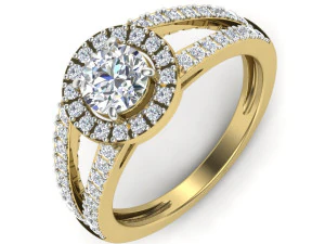 bayanlar i&ccedil;in pırlanta y&uuml;z&uuml;k 3D Baskı Modeli