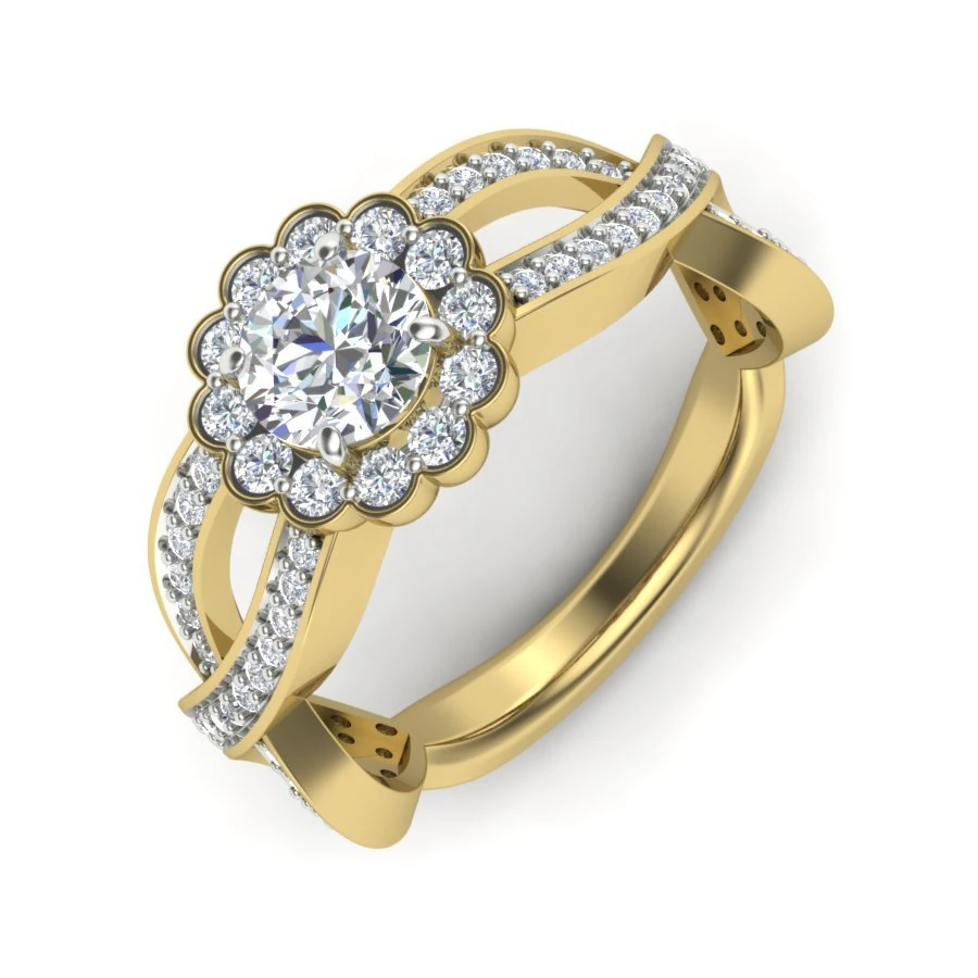 diamond ring for ladies 3D Print Model .c4d .max .obj .3ds .fbx .stl .blend 