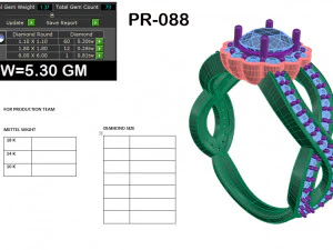 diamond ring for ladies 3D Print Model