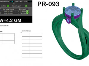 diamond ring for ladies 3D Print Model