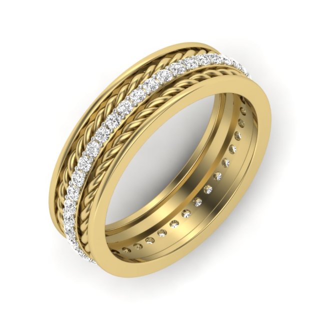 diamond ring for ladies Modello di stampa 3D .c4d .max .obj .3ds .fbx .stl .blend 