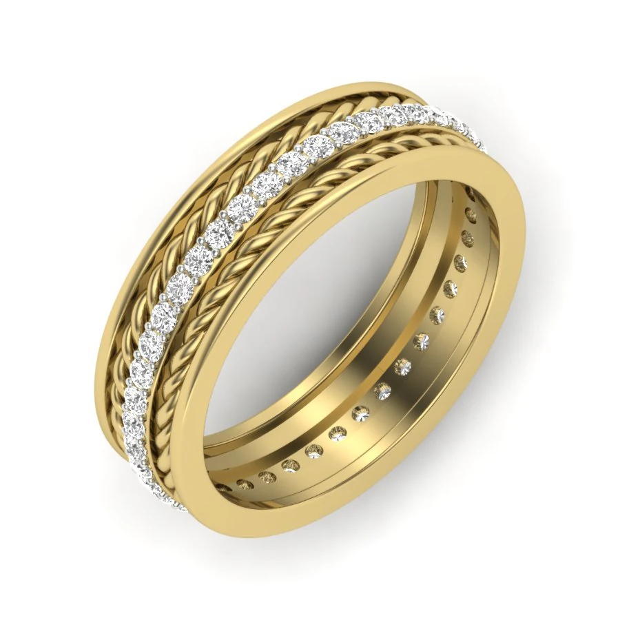 diamond ring for ladies 3D Print Model .c4d .max .obj .3ds .fbx .stl .blend 
