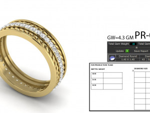 diamond ring for ladies Modello di stampa 3D