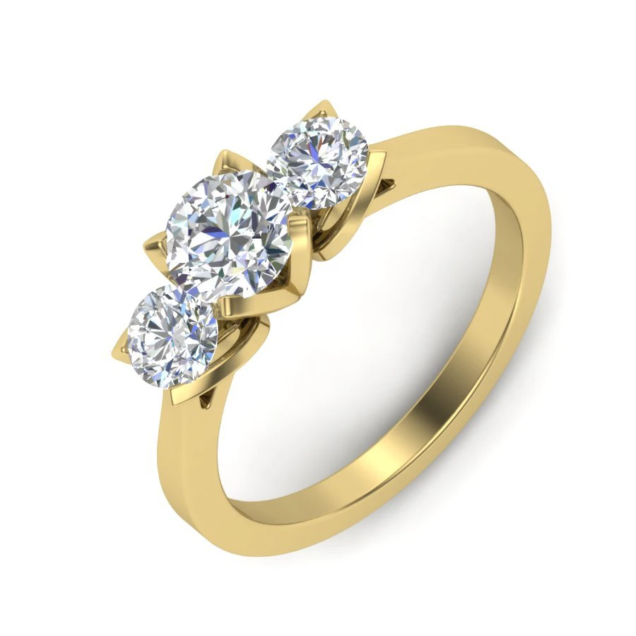 diamond ring for ladies 3D Print Model .c4d .max .obj .3ds .fbx .stl .blend 