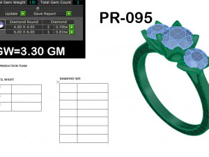 diamond ring for ladies 3D Print Model
