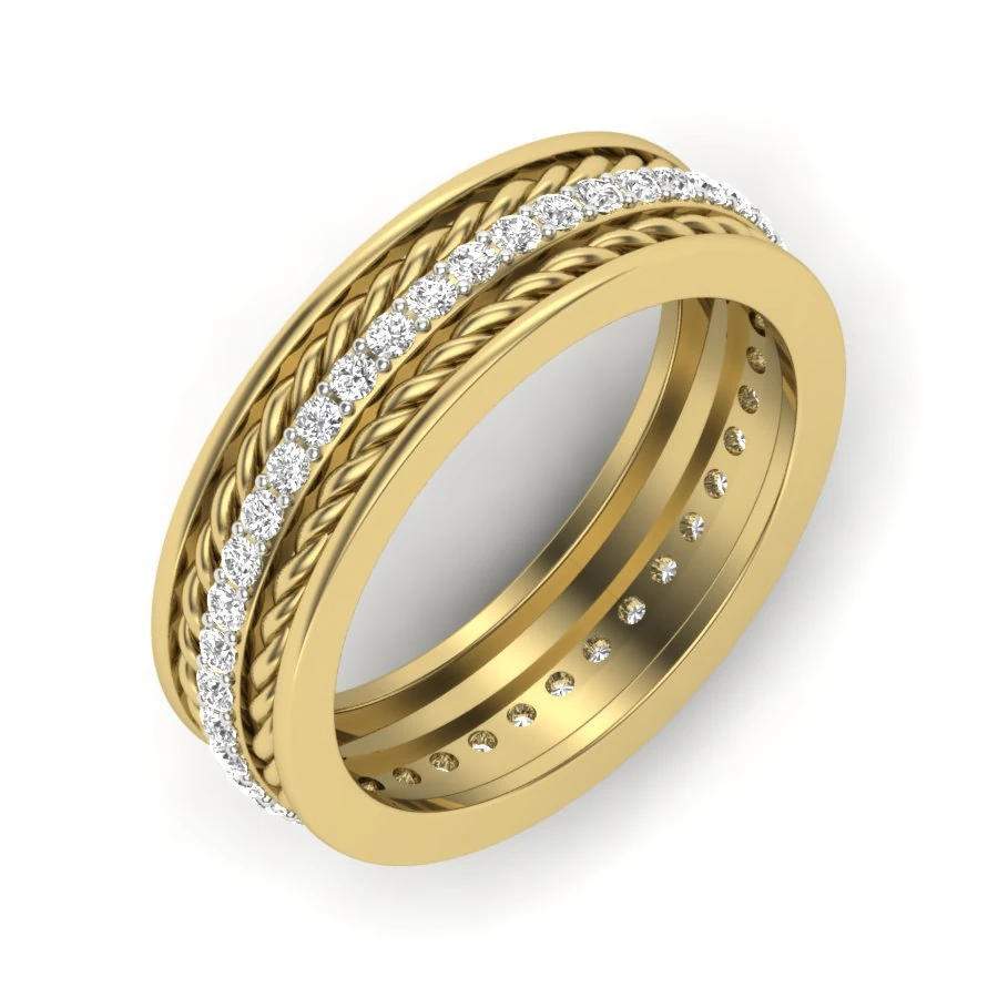 diamond ring for ladies 3D Print Model .c4d .max .obj .3ds .fbx .stl .blend