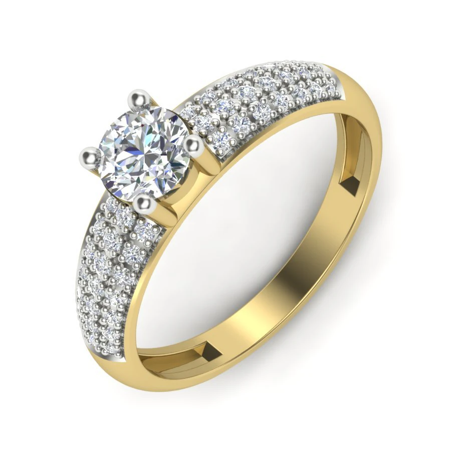 diamond ring for ladies 3D Print Model .c4d .max .obj .3ds .fbx .stl .blend 