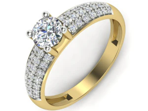 bayanlar i&ccedil;in pırlanta y&uuml;z&uuml;k 3D Baskı Modeli