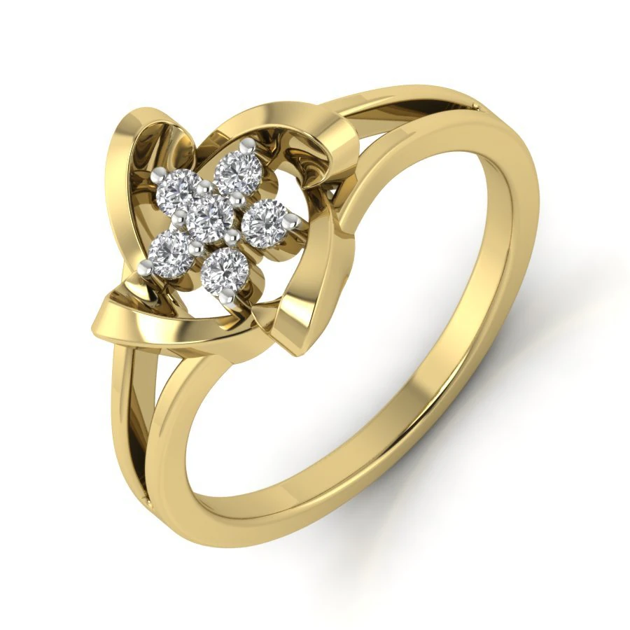 diamond ring for ladies 3D Print Model .c4d .max .obj .3ds .fbx .stl .blend 