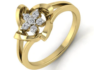 bayanlar i&ccedil;in pırlanta y&uuml;z&uuml;k 3D Baskı Modeli