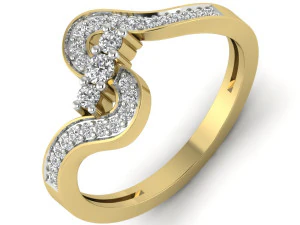 bayanlar i&ccedil;in pırlanta y&uuml;z&uuml;k 3D Baskı Modeli