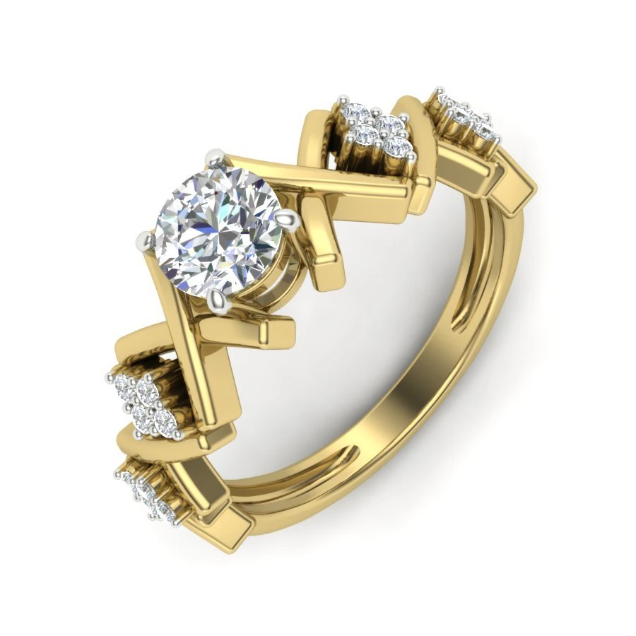 diamond ring for ladies 3D Print Model .c4d .max .obj .3ds .fbx .stl .blend 