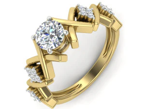 bayanlar i&ccedil;in pırlanta y&uuml;z&uuml;k 3D Baskı Modeli