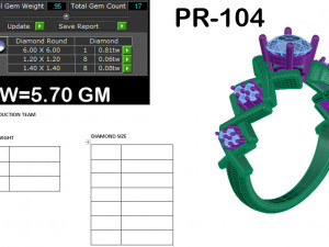 diamond ring for ladies 3D 打印模型