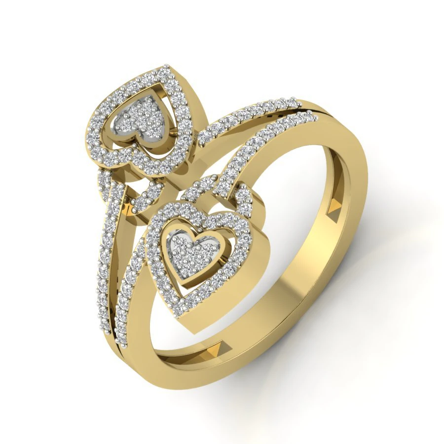 diamond ring for ladies 3D Print Model .c4d .max .obj .3ds .fbx .stl .blend 