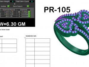 diamond ring for ladies Model do druku 3D