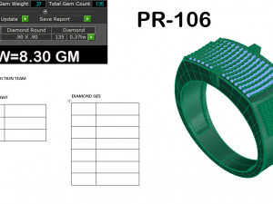 diamond ring for ladies Model do druku 3D