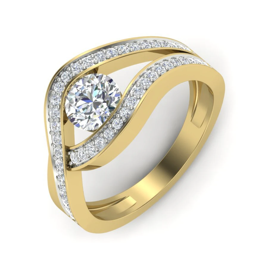 diamond ring for ladies 3D Print Model .c4d .max .obj .3ds .fbx .stl .blend 