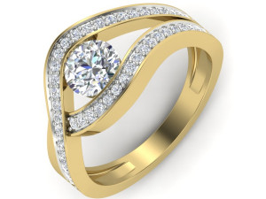 diamond ring for ladies 3D-printmodel